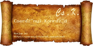 Cserényi Konrád névjegykártya